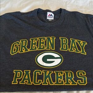 Majestic Charcoal Green Bay Packers Tee